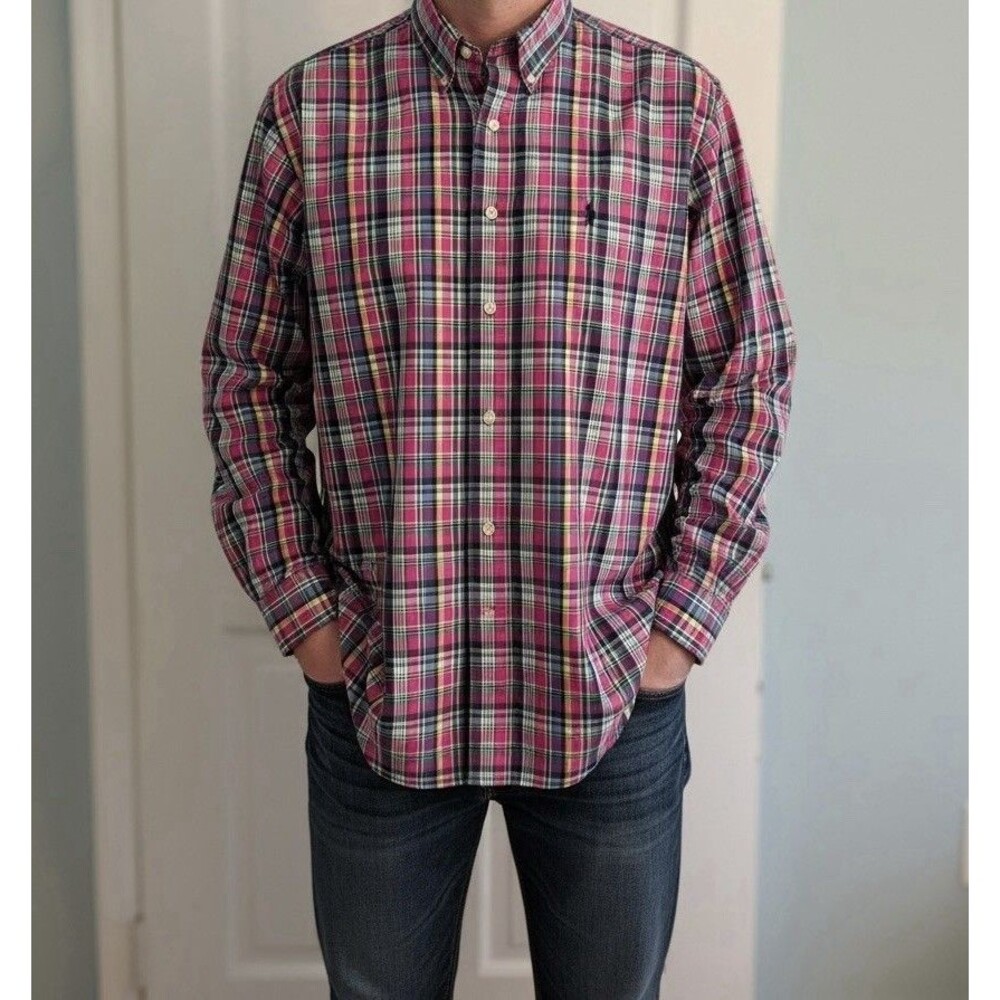 Polo Ralph Lauren Performance Plaid Button-Down Shirt 2XB Multicolor